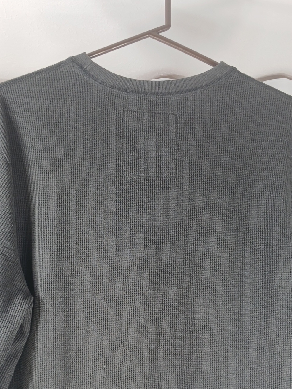 Timberland large cotton blend Men’s Black Waffle-Knit pullover - Picture 5 of 8